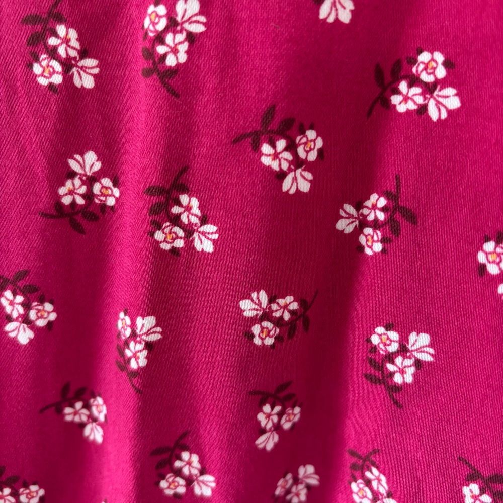 Draper James Cabernet Floral Love Circle Mini Dress Size 2 Pink Plunge V-Neck - Picture 9 of 13